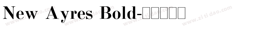 New Ayres Bold字体转换